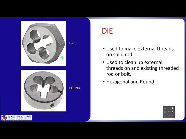 Taps and Dies PowerPoint Video