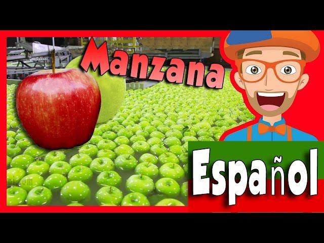 Frutas para Niños con Blippi | Tour por la Fábrica de Manzanas