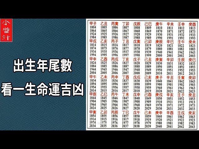 【生辰算命】出生年尾數，暴露你一生命運吉凶，看完我都驚呆了