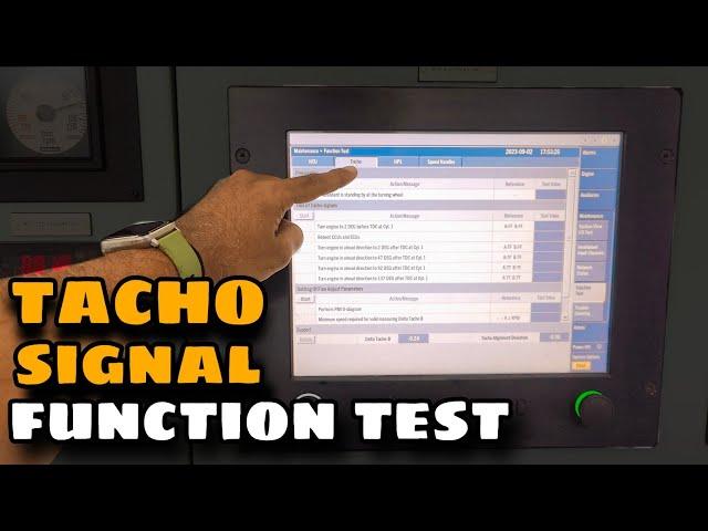 ME ENGINES TACHO SIGNALS FUNCTION TEST | SEA LEGEND |