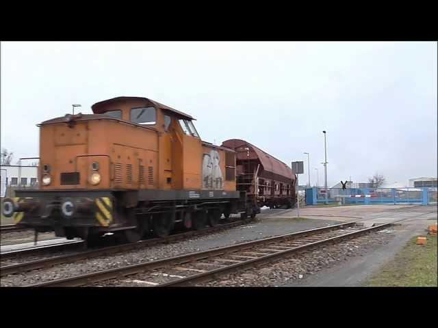 SKW Piesteritz mit Güterzug ausfahrten aus dem Güterbahnhof  Teil 1 von 2 [FullHD]