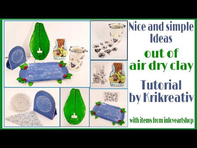 Nice and simple Ideas out of Air Dry Clay by Krikreativ *with inloveartsshop*