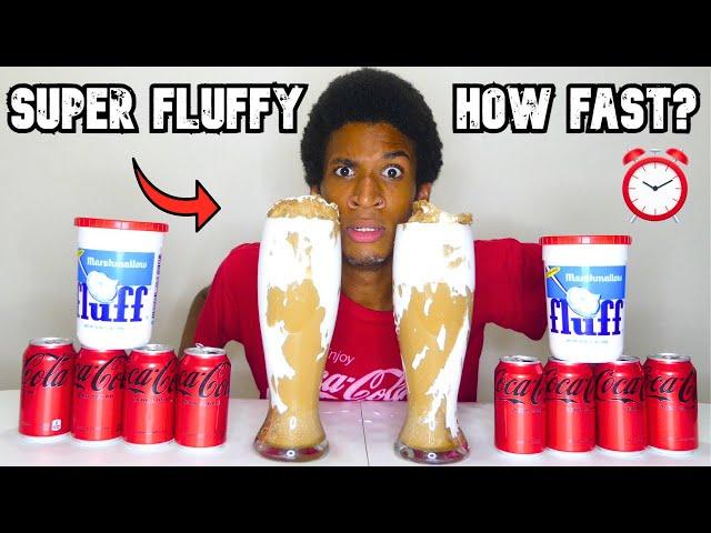 SUPER Fluffy Coke Challenge - 2 LARGE Glasses Chugged!