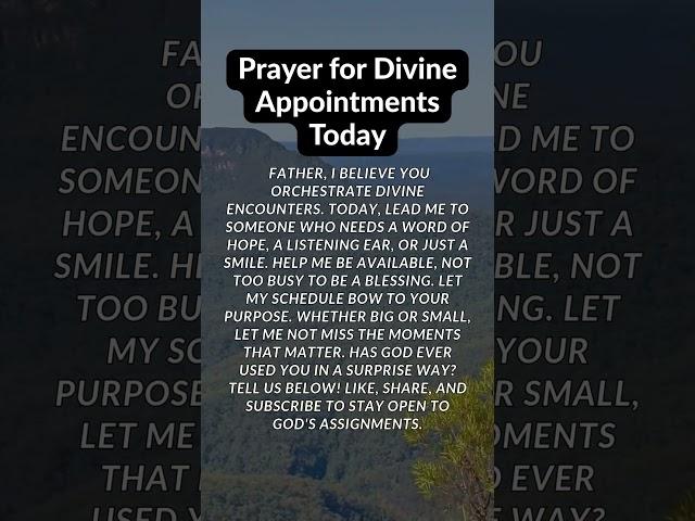 Prayer for Divine Appointments Today