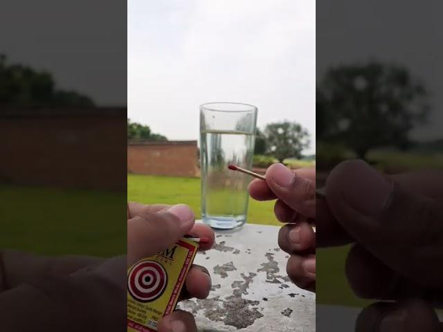 Science Experiment with Matchstick and Water  #shorts #experiment