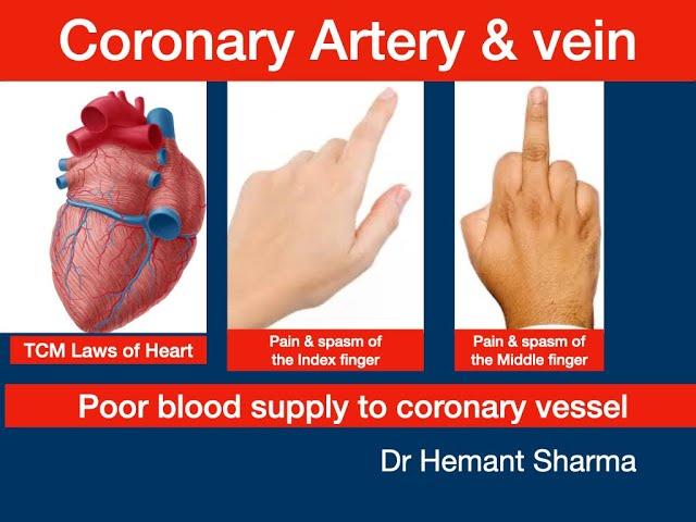 TCM #Index & #middle finger's Pain & Spasm,poor blood supply of coronary artery & vein of Heart