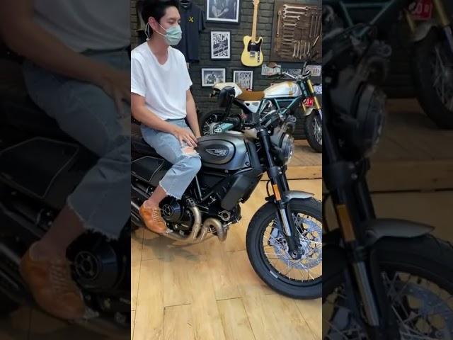 At the Ducati Showroom checking out the Scrambler Nightshift