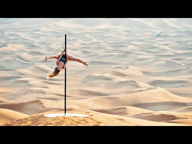 Pole dancing Dubai desert