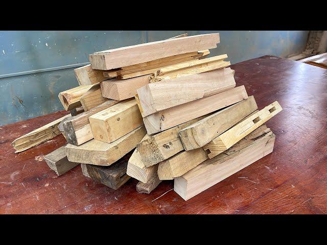 Extremely Useful Wood Scrap Recycling Ideas // Build A Thousand Dollar Desk From Scrap Wood