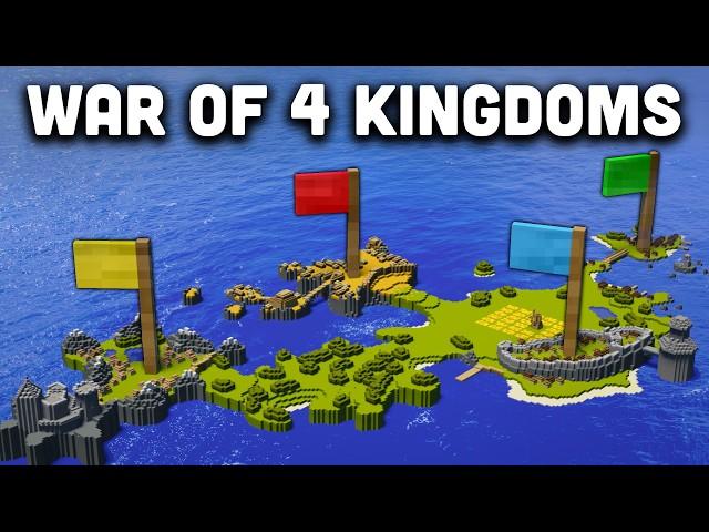 WAR OF 4 KINGDOMS - Epic Clash of Red, Blue, Green, and Yellow