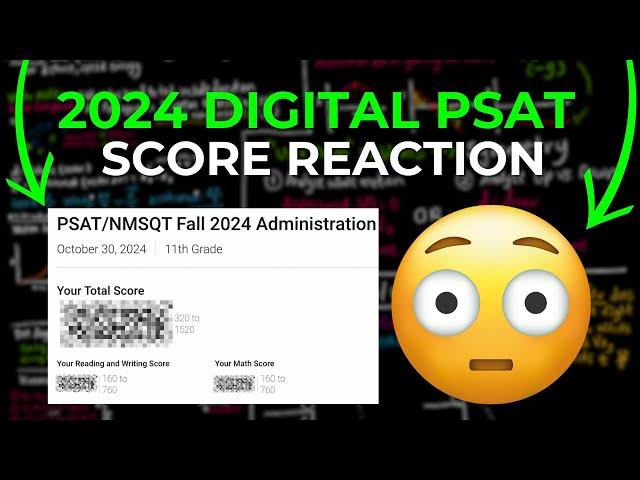 2024 PSAT SCORE REACTION (SUPER INTENSE!!!!!!)  #shorts