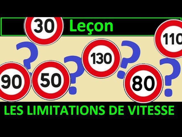 Code de la route Leçon #5 - Les Limitations de vitesse