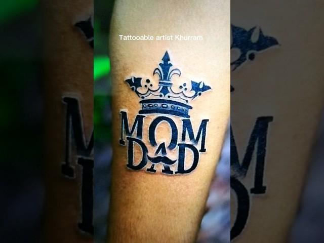 Mom dad with crown tattoo #tattoo #tattoos #short #shorts #youtubeshorts