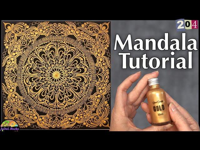 Goldest Gold Mandala Dot Art Painting Tutorial On Canvas | Culture Hustle Paint