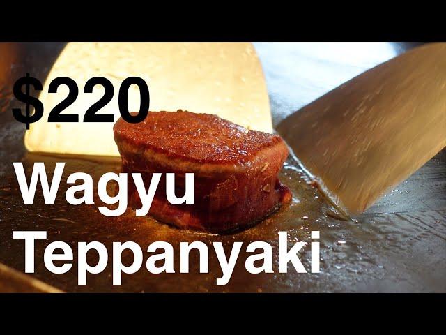 $220 Teppanyaki wagyu steak in Shinjuku - 4K