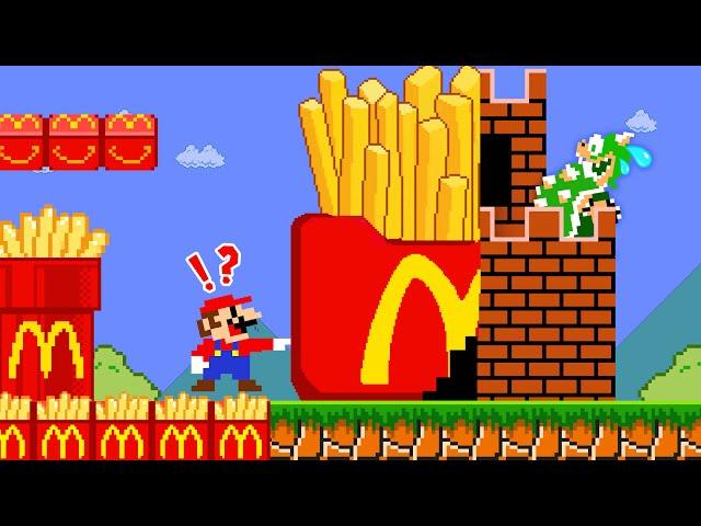 Super Mario Bros. But Every Seed Mario Touchs Become to McDonald | ADN MARIO GAME