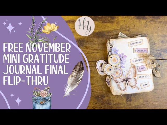 Gratitude Journal Flip Through | Mini Pretty Journal for November | Make One for Yourself