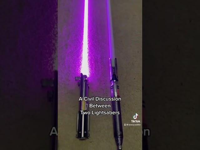 A Civil Discussion Between Two Lightsabers