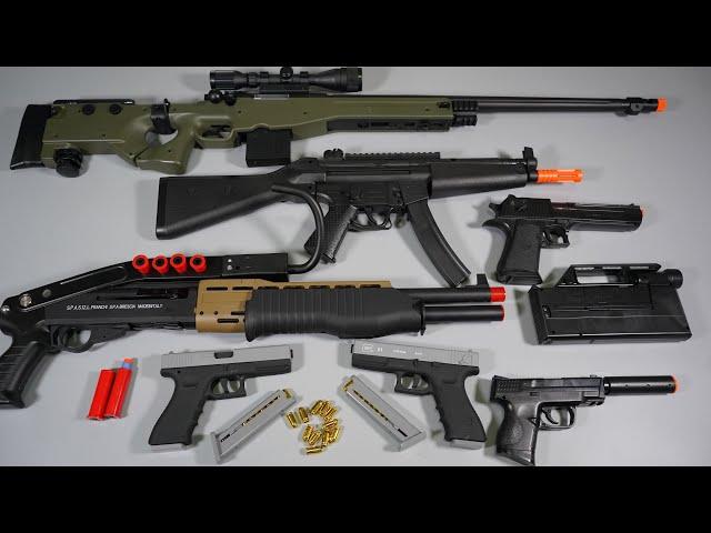 SWAT and Police Style Toy Gun - Shell ejecting SPAS12 - Glcok18C - MP5 -Sniper - Toy Guns Collection