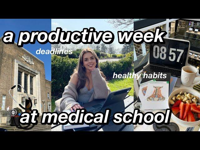 A VERY PRODUCTIVE WEEK AT MEDICAL SCHOOL | healthy habits, deadlines, active recall & cosy nights in