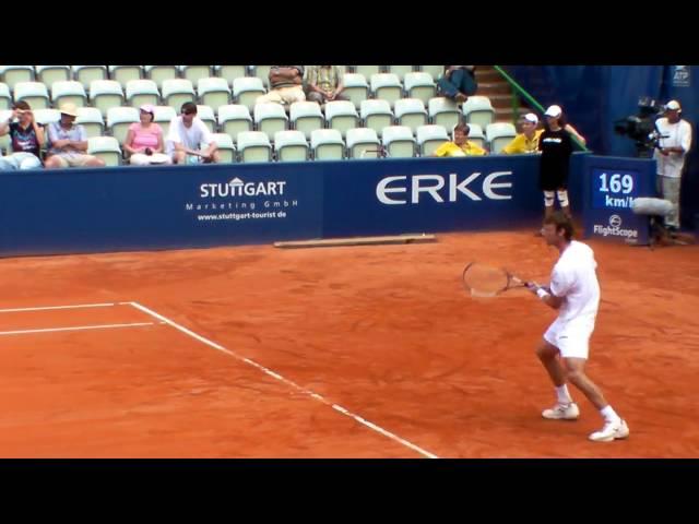 Mercedes Cup 2010 Juan Carlos Ferrero plays a point against Horacio Zeballos [HD]