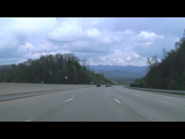 I-26 Through the mountains at the Tennessee-North Carolina Border