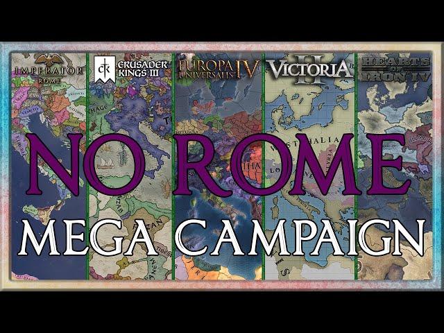 Mega Campaign Timelapse: A World without Rome - Imperator to CK3 to EU4 to Vicky 2 to HOI4 -A.I Only