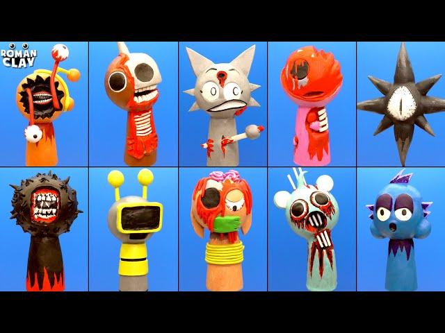 Making SPRUNKI Phase 4 Sculpting with Clay  Part 2