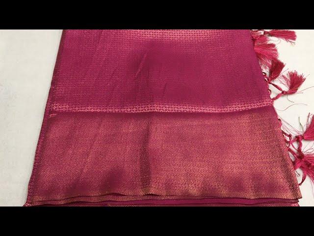 Soft kubera pattu with rich copper zari saree.