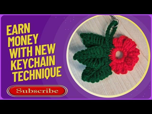  Flower Leaf Keychain | New Crochet Technique   #crochet #trending #youtubevideo @NityaUphaar