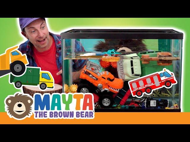 Play Sink or Float with Trucks for Toddlers | Science Experiments for Kids