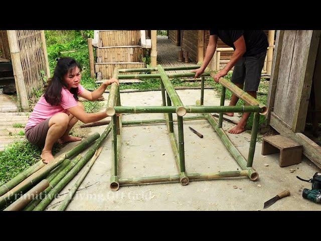 How To Make a Wardrobe Out Of Bamboo - Vietnamese Couple Build Bamboo 2-Story House Off Grid