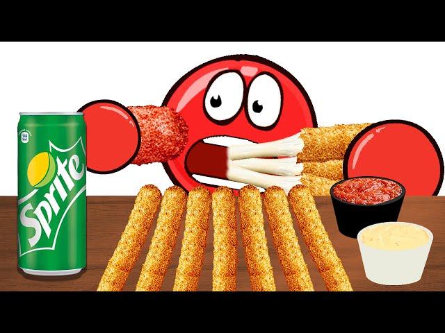 MOZZARELLA CHEESE STICKS MUKBANG - RED BALL 4 ANIMATION MUKBANG #7