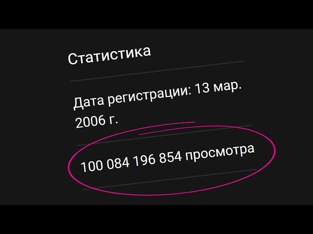 Новый Рекорд на YouTube / 100 МИЛЛИАРДОВ просмотров