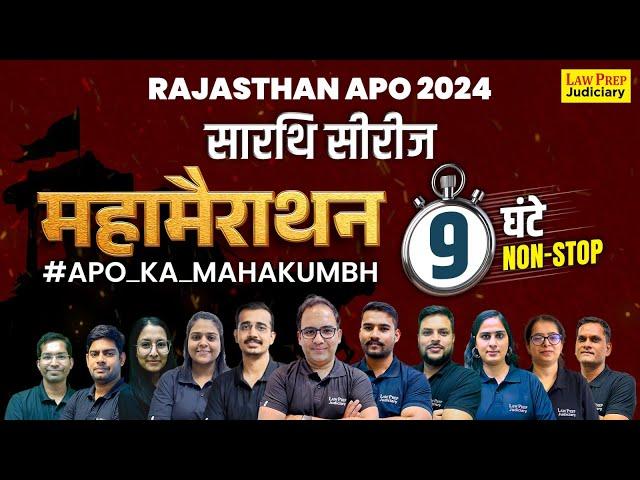 Rajasthan APO 2024 9 hrs Non-Stop Mahamarathon Class | Most Important MCQs for Rajasthan APO Exam