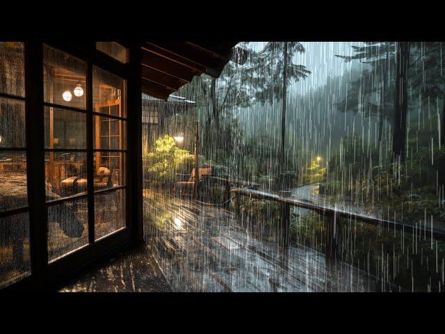 BEST RAIN on forest at night to sleep well | Goodbye insomnia with Heavy Rain