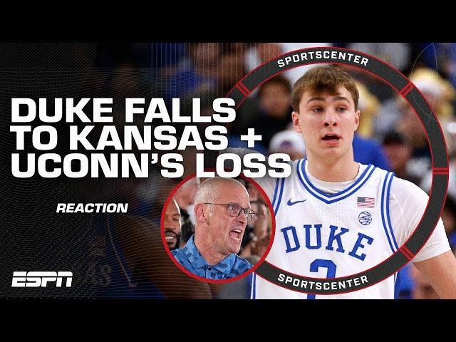 FULL REACTION: UConn lose back-to-back games + Kansas beats Flagg & Duke | SportsCenter