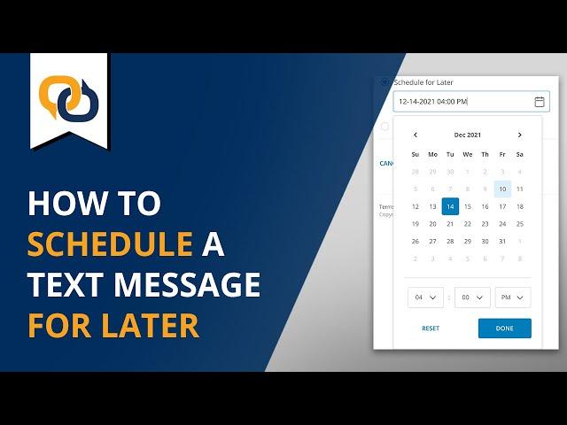 How To Schedule a Text Message | EZ Texting Tutorial