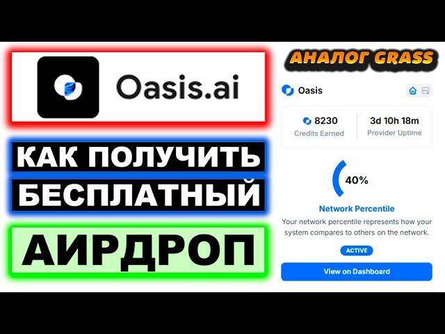 Oasis AI бесплатный Airdrop полный обзор расширения. Аналог Grass. Лучшие DePIN-проекты