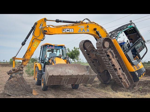 JCB 3DX Unloading from Truck and Pipeline dig Installation and backfilling | Jcb video