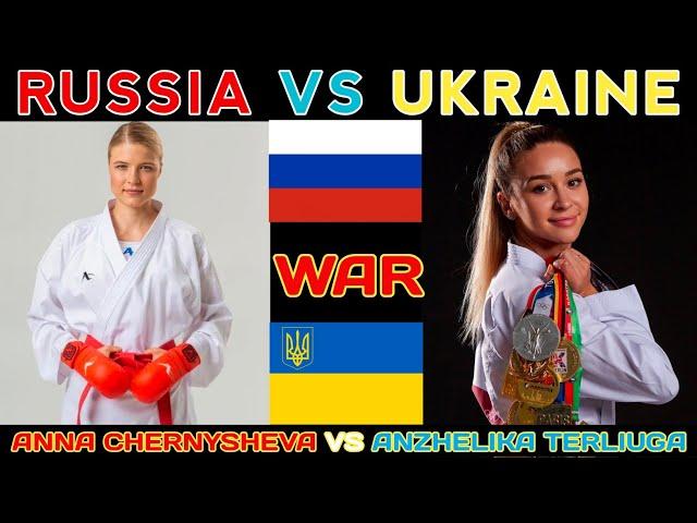 RUSSIA VS UKRAINE | FINAL FEMALE KUMITE -55 kg | ANZHELIKA TERLIUGA-ANNA CHERNYSHEVA Karate1FUJAIRAH