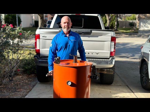 Competition Drum Smoker build by Kenn Miller