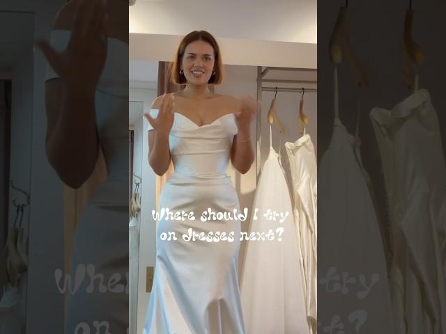 Trying on wedding dresses at Vivienne Westwood  #viviennewestwood #weddingdress #bridetok