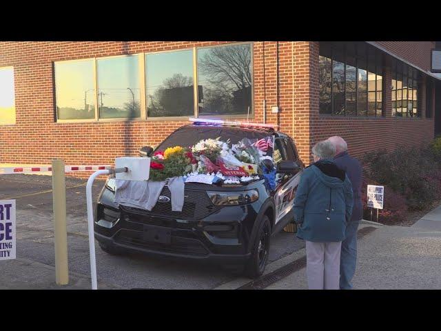 Community honors fallen GPD Officer Michael Horan at his memorial on Christmas Day