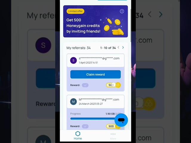 honey gain speed up | refferal earning|
