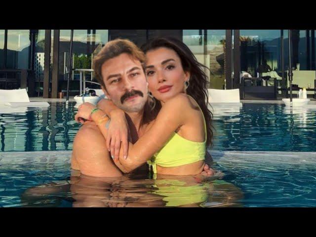 Özge Yağız and Gökberk Demirci Share a Romantic Picture from the Swimming Pool