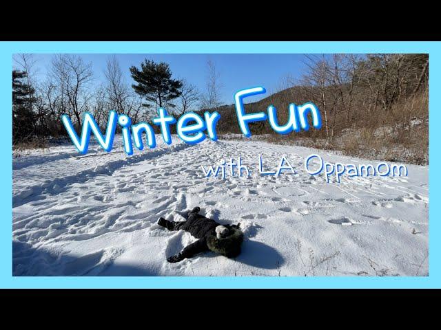 Winter Fun in Korea with Two Babies