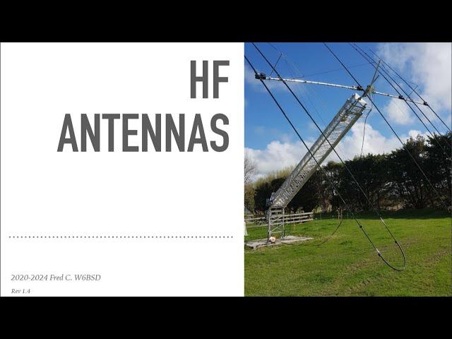 HF Antennas - Fred - W6BSD