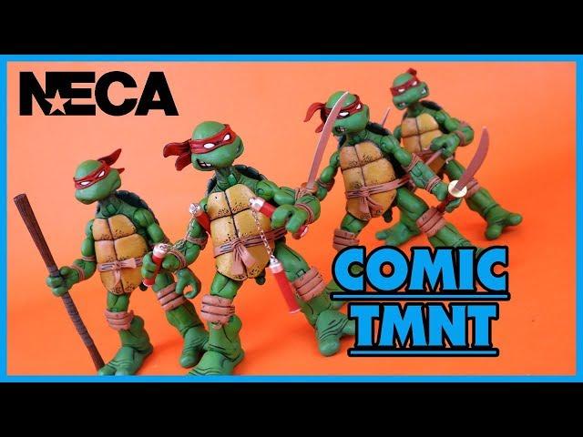 NECA TEENAGE MUTANT NINJA TURTLES 2008 Mirage Comics 4 Pack Action Figure Toy Review