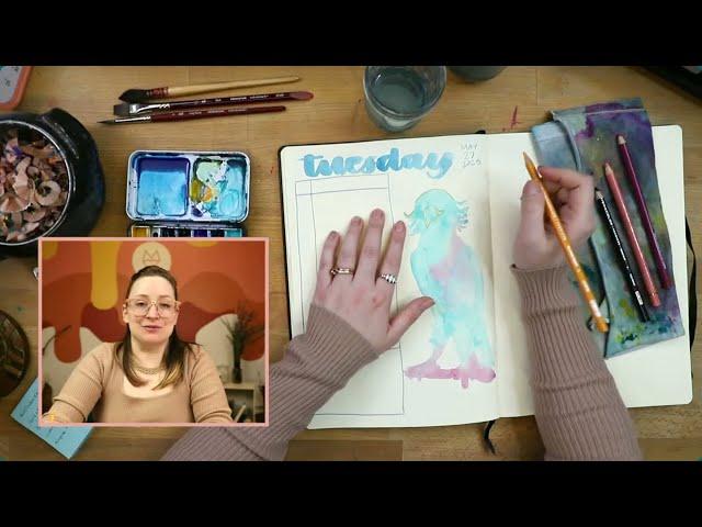 Sketch Session Day #136 | Bald Eagle + Axolotl